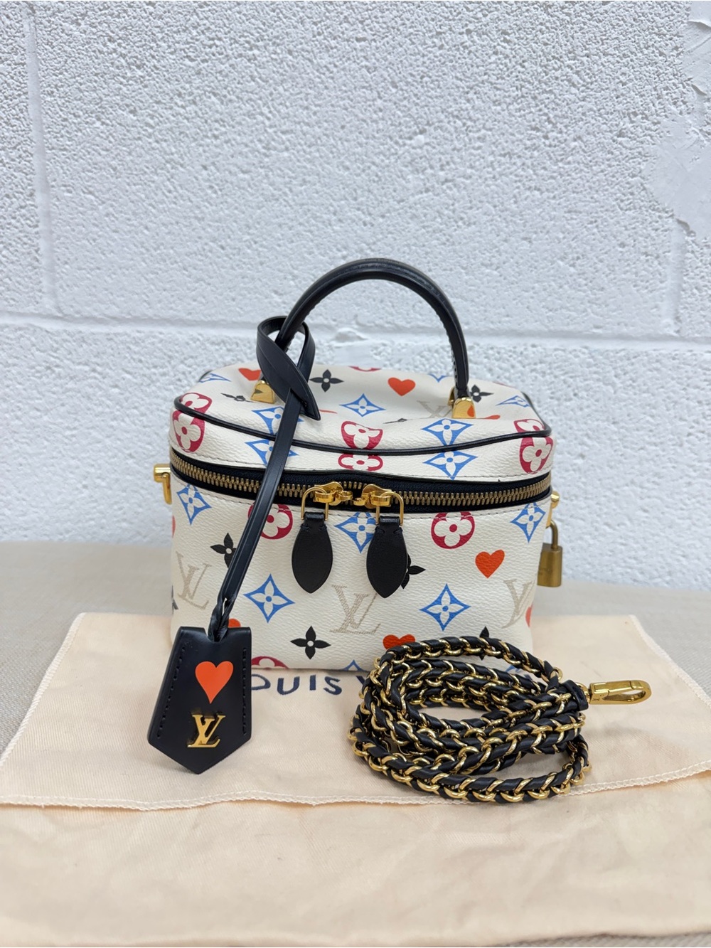 Louis Vuitton White Multicolor Monogram Vanity Case Crossbody